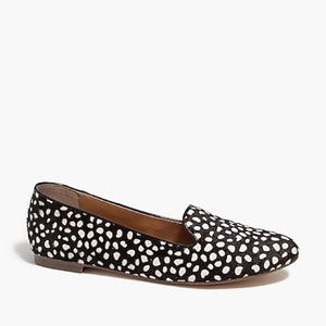 NWOT Cora leopard calf hair loafers